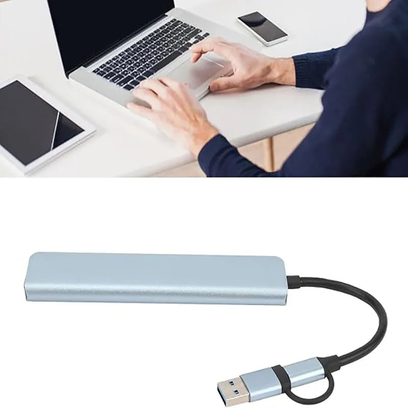 8in1 USB C Hub 4 USB Ports 1 USB-C Jack TF/SD Card Reader 3.5mm Audio Output for MacBook pro iPad pro iPhone 15 Laptop Pi-Mart