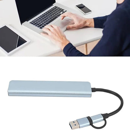 8in1 USB C Hub 4 USB Ports 1 USB-C Jack TF/SD Card Reader 3.5mm Audio Output for MacBook pro iPad pro iPhone 15 Laptop Pi-Mart