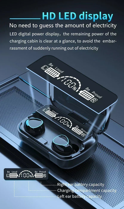M10 Wireless Headphone Bluetooth Earphones Waterproof Earpieces Sport Earbuds For Huawei Iphone OPPO Xiaomi TWS Music Headset NovaCart