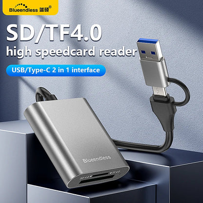 Blueendless Card Reader 312MB/s SD4.0 TF4.0 Memory Card Adapter USB A USB C to MicroSD TF3.0 for MacBook Laptop PC iPhone 17/16/ Pi-Mart