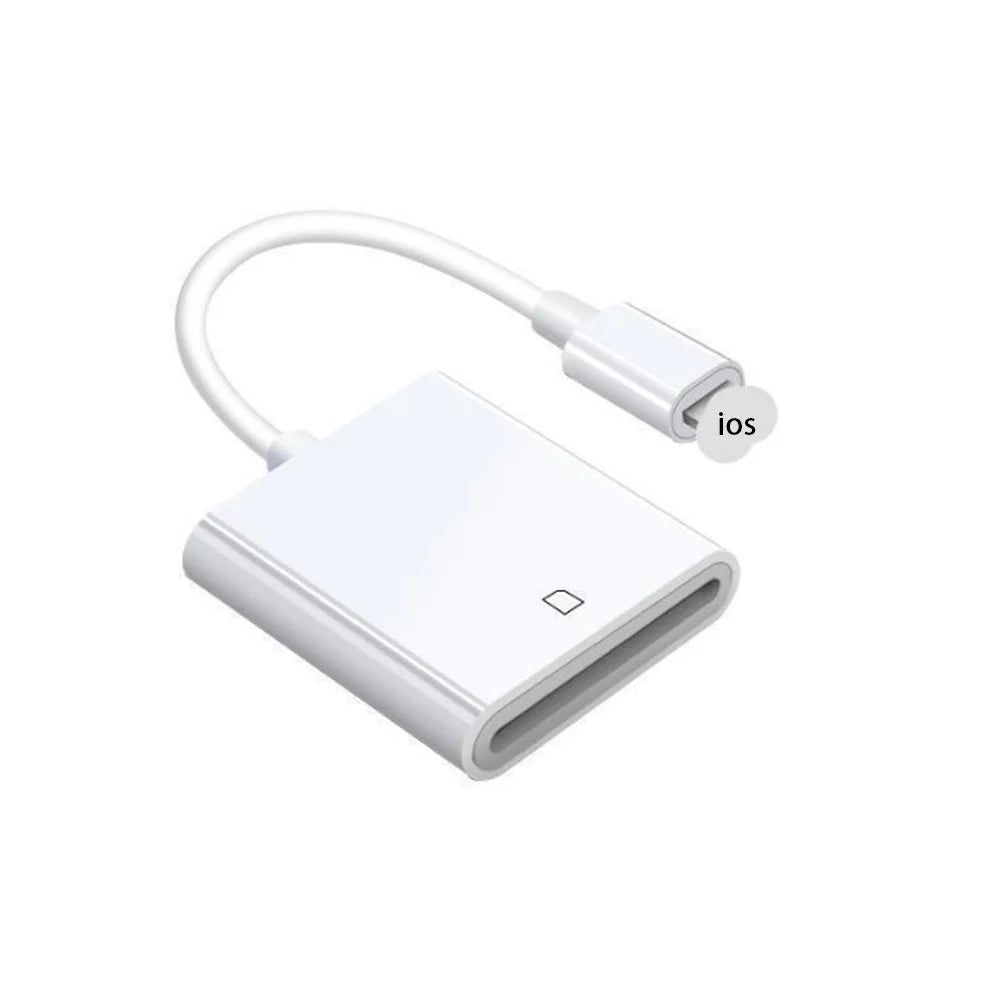 2-in-1 Lightning Flash Card Reader TF Reader 2-in1 Slot for iPhone/iPad, Suitable for Memory Card/Mini SD Card Adapter Pi-Mart