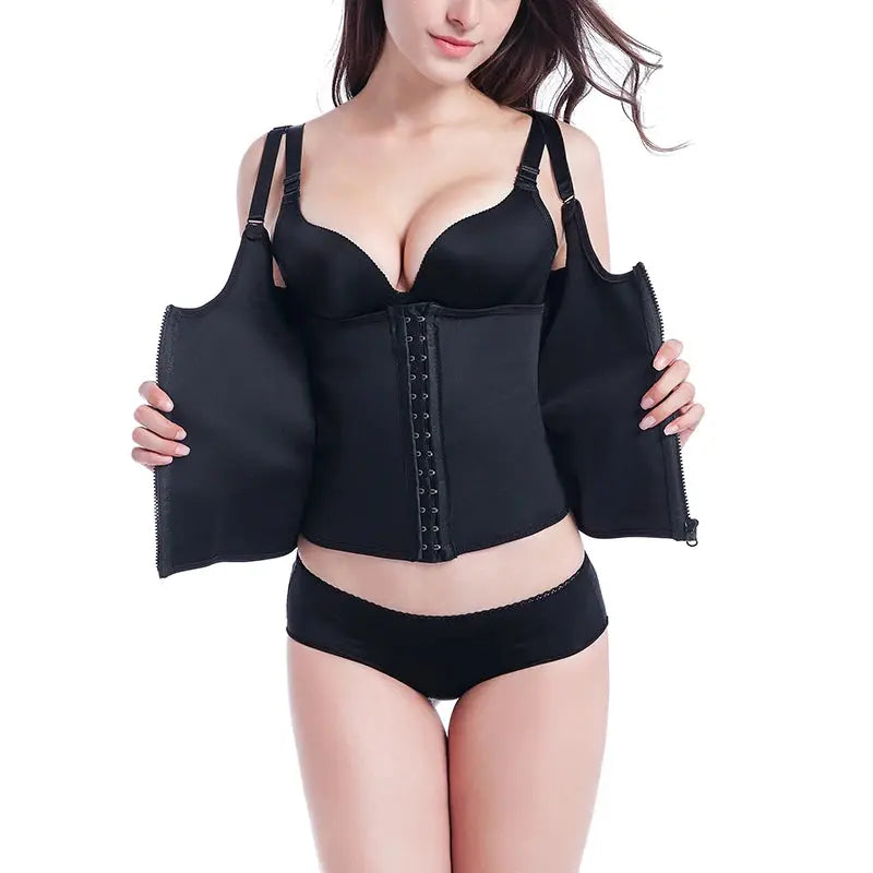 Women Waist Trainer Corset Zipper Vest Body Shaper Cincher Shapewear Slimming Belt Sports Girdle Neoprene Sauna Tank Top NovaCart