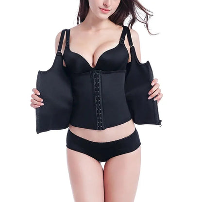 Women Waist Trainer Corset Zipper Vest Body Shaper Cincher Shapewear Slimming Belt Sports Girdle Neoprene Sauna Tank Top NovaCart