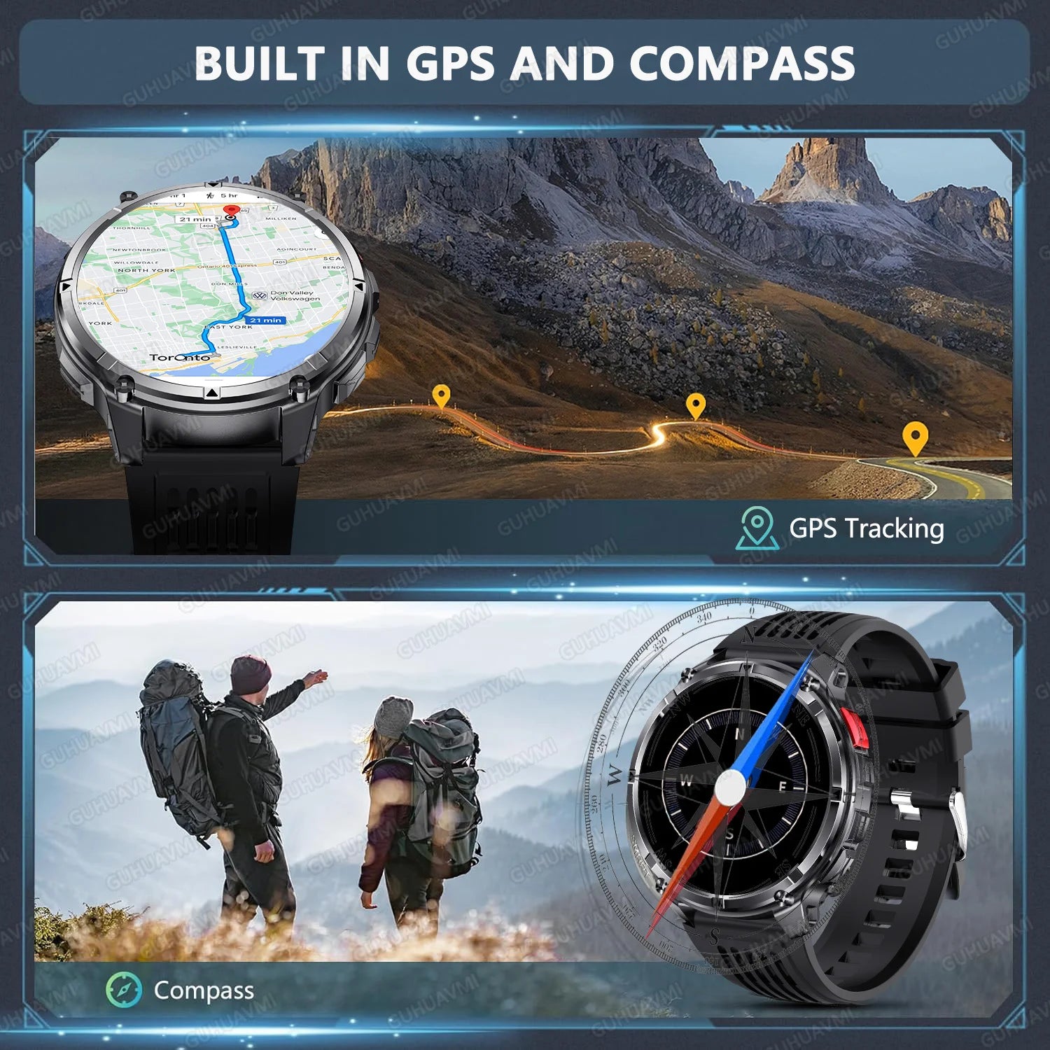 2026 New T-Rex3 Pro 1100mAh Battery Smart Watch GPS path 5ATM Waterproof Sports Run tracker Outdoors Compass Military Smartwatch NovaCart
