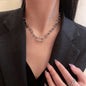Metal Love Heart Cupid Pendants Female Clavicle Chain Light Luxury Niche Design Necklace