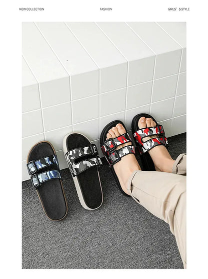 Summer beach slippers men's fashion comfortable breathable sandals ultra-light indoor and outdoor men's slippers plus size 46 47 NovaCart