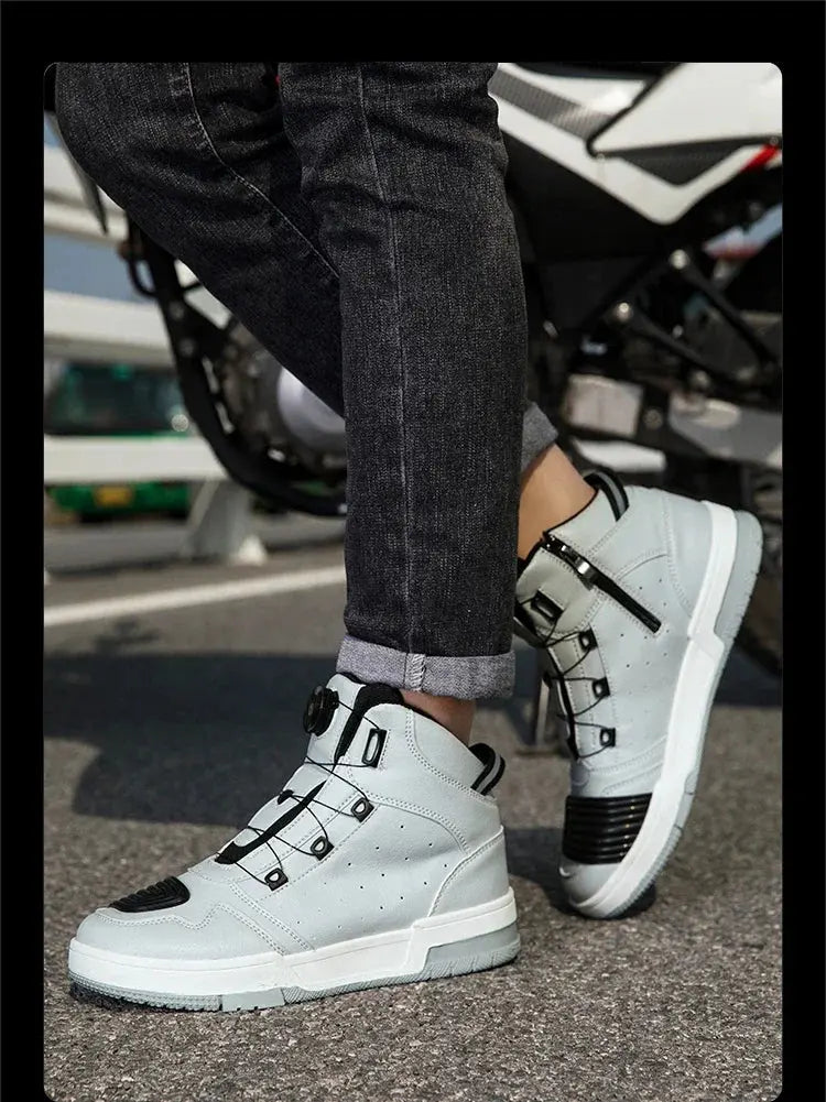 New Motorcycle Boots Men Women Knight Outdoor Riding Anti-slip Spring Sneakers Shoes Bicycle Mountain Racing Road Speed Summer NovaCart