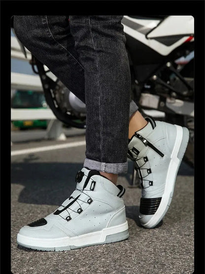 New Motorcycle Boots Men Women Knight Outdoor Riding Anti-slip Spring Sneakers Shoes Bicycle Mountain Racing Road Speed Summer NovaCart