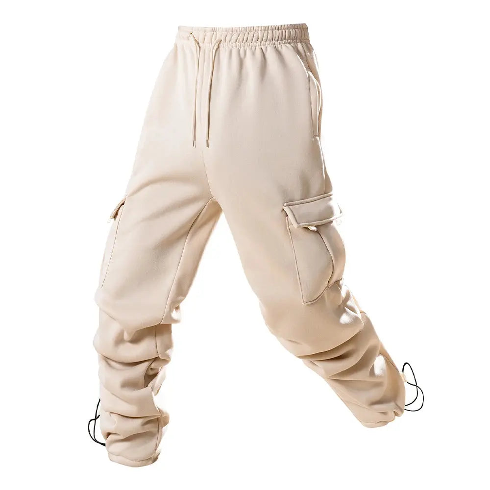 Men's Joggers Pants Loose Drawstring Long Pants Men Multi-pocket Sweatpants Casual Cargo Trousers For Men Fitness NovaCart