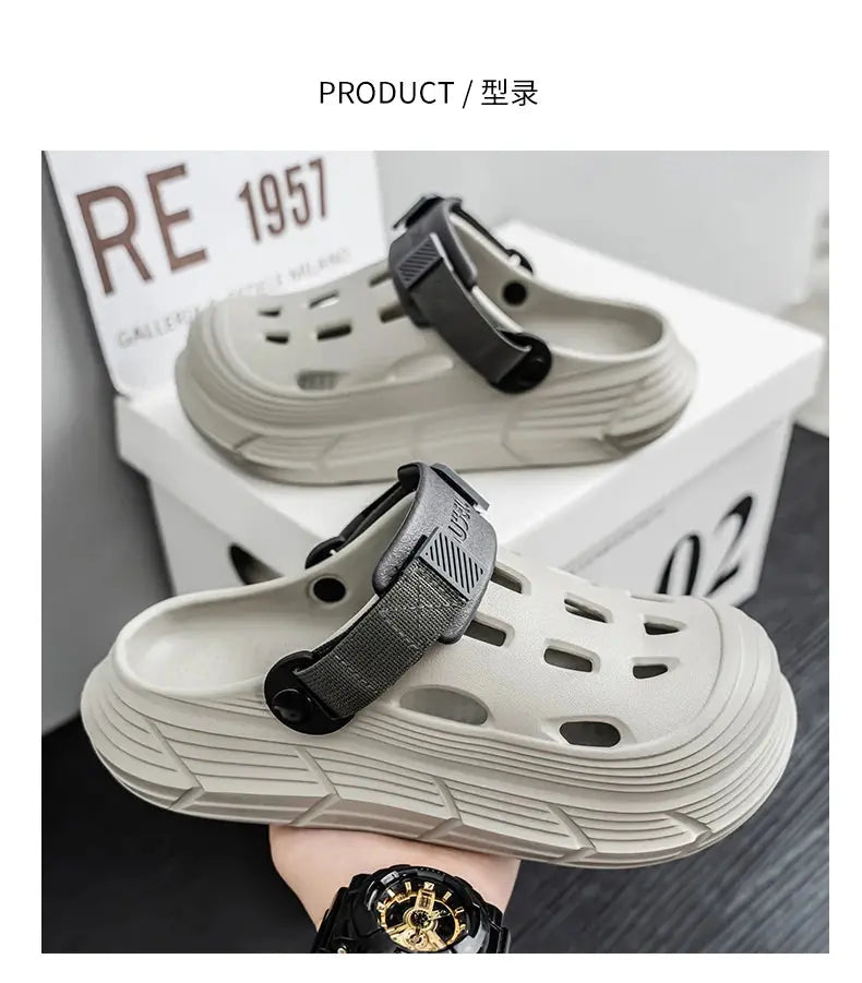 Men's Sandals Casual EVA Clogs for Men Summer Comfortable Garden Shoes Non-slip Wear-resistant Beach Slippers for Men 2025 New NovaCart