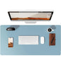 Large Mouse Pad,Office Desk Mat, Leather Desk Pad Protector, Non-Slip PU Leather Desk Blotter, Laptop Desk Pad Pi-Mart