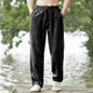 Men's Beach Pants Joggers  Streetwear Cotton Linen Sweatpants Casual Pants Hawaiian Vacation Loose Summer Long NovaCart