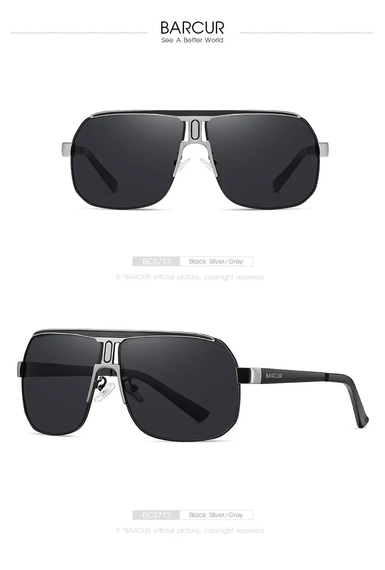 BARCUR Polarized Sports Sunglasses for Men Fashionable Fishing Driving Hiking and Outdoor Eyewear UV400 Protection Gradient Lenses Stevvex