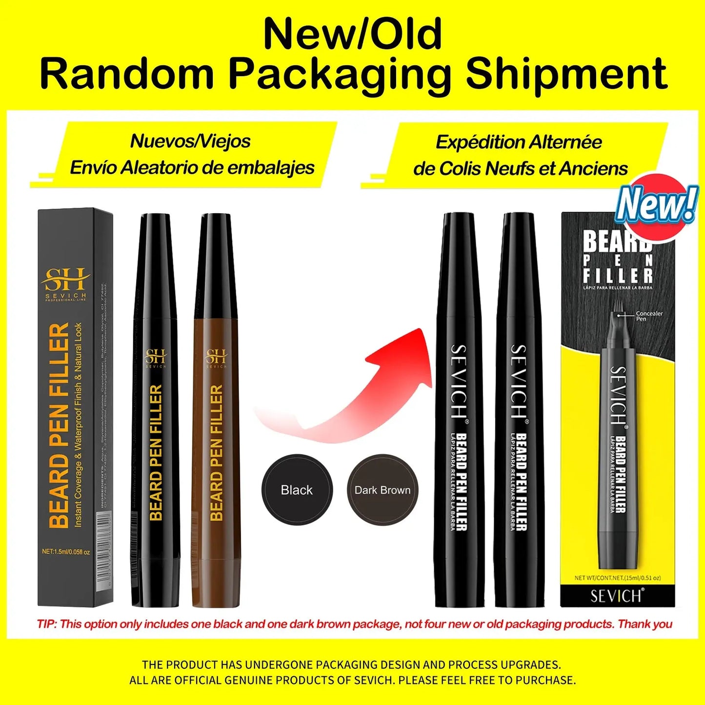 Waterproof Beard Pen Filler Men Moustache Coloring Pen Beard Coloring Filling Enhancer Black Fiber Hair Beard Stuffing Pen Tool NovaCart