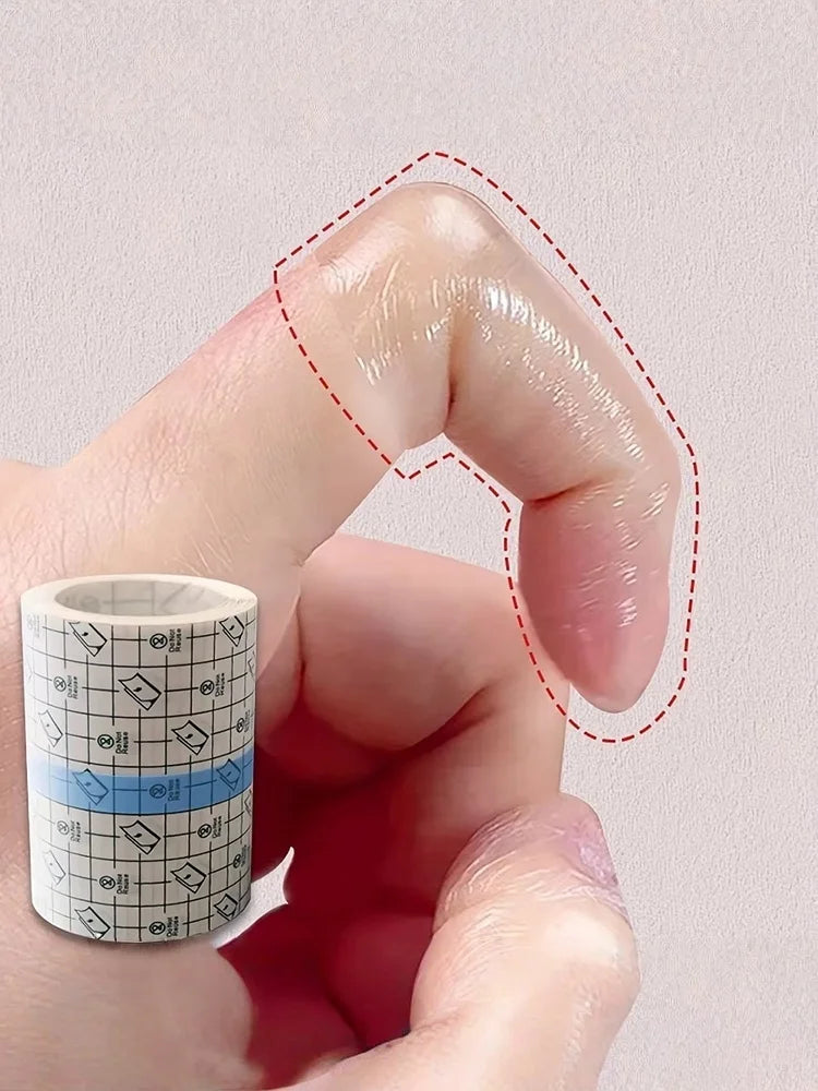 1 Roll Transparent Self-adhesive Tape Pu Material Bandage Portable Finger Protector Anti-friction Sticker For Bathing Daily Use Pi-Mart
