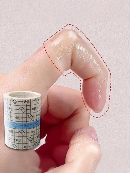 1 Roll Transparent Self-adhesive Tape Pu Material Bandage Portable Finger Protector Anti-friction Sticker For Bathing Daily Use Pi-Mart