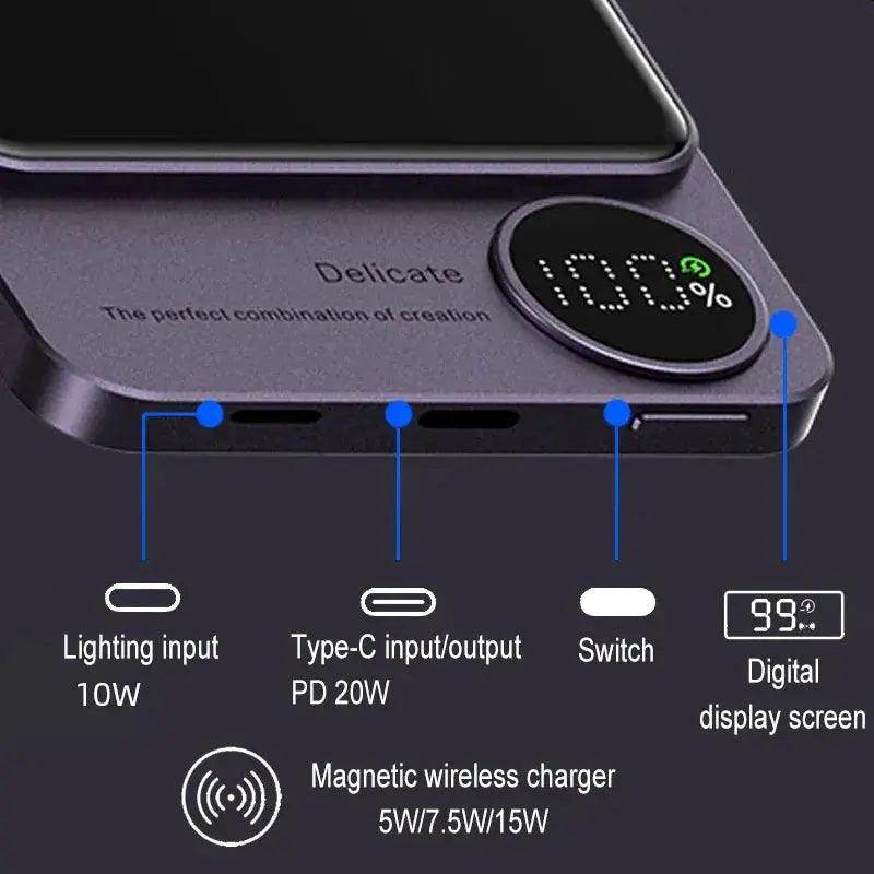 PowerHub ChargeMate wireless charger MagSafe Power Bank for iphone SmartPursue™