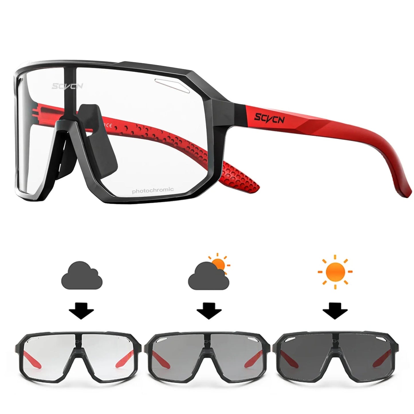 SCVCN New Cycling Glasses Bike Sunglasses Men UV400 Eyewear Outdoor Sports MTB Goggles Bicycle Women Riding Hiking Sunglasses Pi-Mart