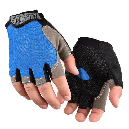 Men Cycling Bicycle Gloves Half Finger Gym Gloves Women Mitten Breathable Anti-slip Glove Fitness Sport Training Gloves Pi-Mart
