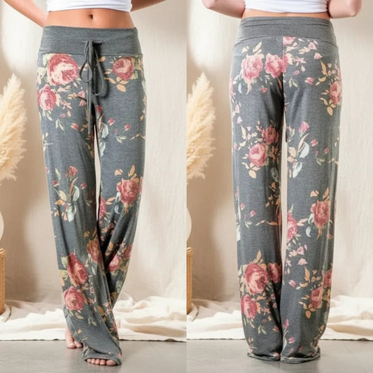 Women’s Wide Leg Yoga Pants – Casual Lounge Pajama Pants FitiqueFit