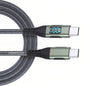 HOMEFISH LED Digital Display Dual Head Type-C Super Fast Charger 100W 6A Compatible with Huawei Xiaomi Phone PD Charging Cable Pi-Mart