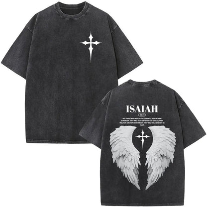Christian Jesus Faith Over Fear Bible Verse Washed T-shirts Men Women Fashion Vintage Oversized T Shirts Harajuku Cotton T-shirt NovaCart