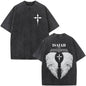 Christian Jesus Faith Over Fear Bible Verse Washed T-shirts Men Women Fashion Vintage Oversized T Shirts Harajuku Cotton T-shirt NovaCart