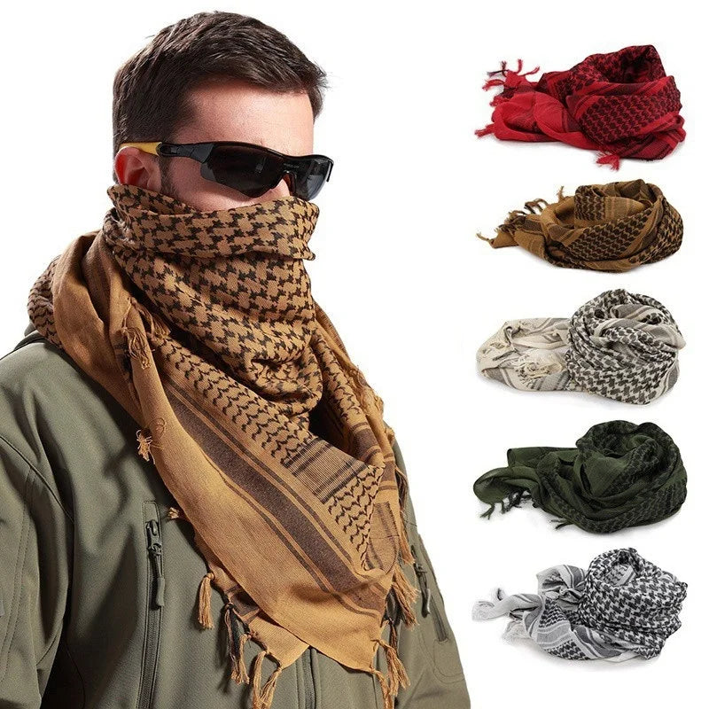 Fashion Military Fashion Lightweight Army Plaid Scarf Unisex Tactical Arab Scarf To Keep Warm Pi-Mart