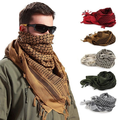 Fashion Military Fashion Lightweight Army Plaid Scarf Unisex Tactical Arab Scarf To Keep Warm Pi-Mart