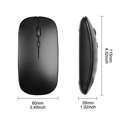 Bluetooth 5.0 Wireless Mouse Ultra Slim Portable Silent Ergonomic for Laptop Tablet PC MacBook Phone Adjustable DPI Ergonomic Pi-Mart