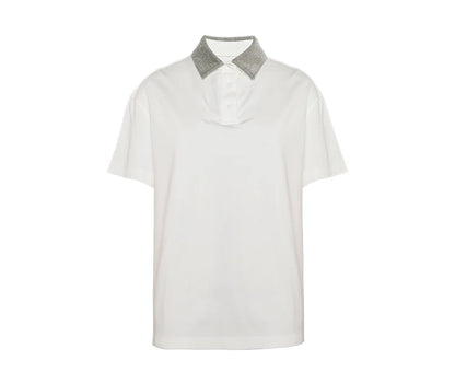 K2067L Luxury Brand Women's Clothing Shirt Collar Pima Cotton Summer Short Sleeved T-Shirt ladies clothes NovaCart