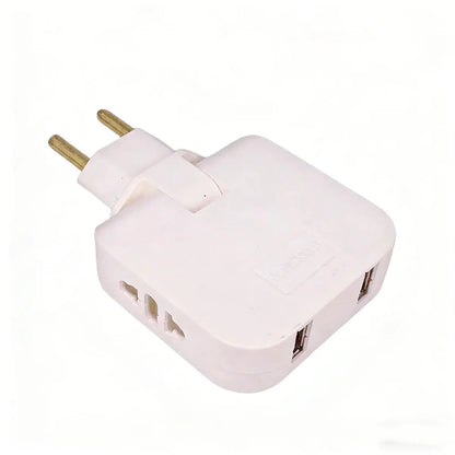 2 USB 3 in 1 EU Power Socket Plug Adapter Foldable US To EU Travel Aadapters Power Converter KR Plug Electrical Socket AC Outlet Pi-Mart