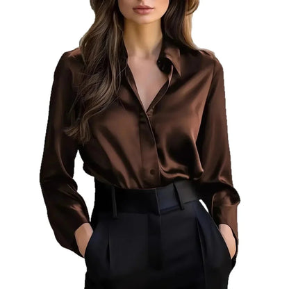 Women’s Spring-Autumn Lapel Button Shirt FitiqueFit