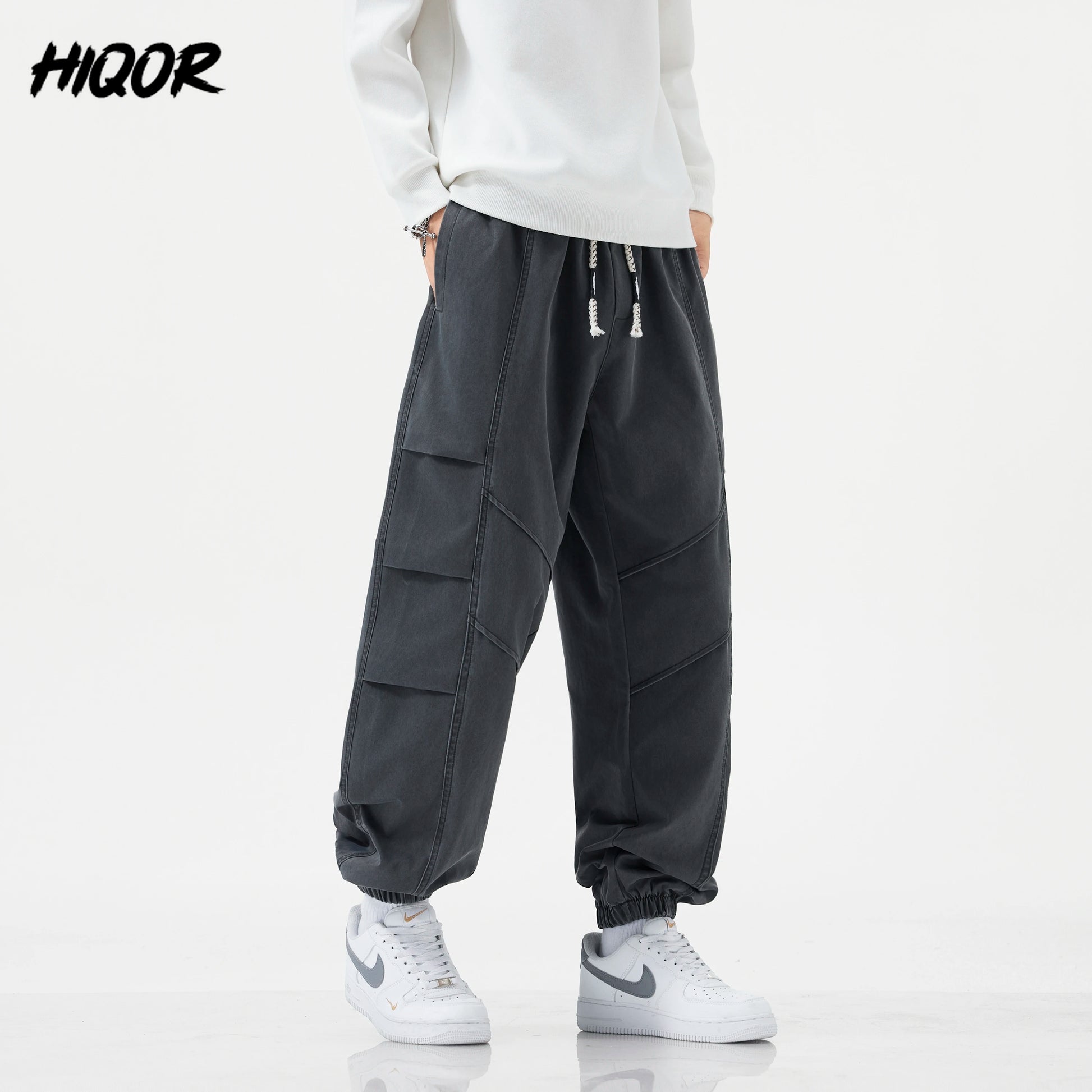 HIQOR Harem Jogger Pants Fashion Men Spring Baggy Trouser Hip Hop Casual Pants Man Pleats Large Size L-6XL Sports Cargo Pants NovaCart