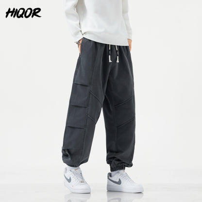 HIQOR Harem Jogger Pants Fashion Men Spring Baggy Trouser Hip Hop Casual Pants Man Pleats Large Size L-6XL Sports Cargo Pants NovaCart