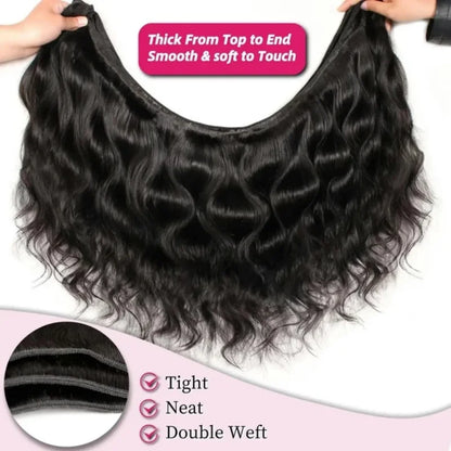 42 Inch Body Wave Bundles Human Hair Natural Black Brazilian Virgin Hair Weave 12A 100% Unprocessed Real Human Hair Extensisons NovaCart