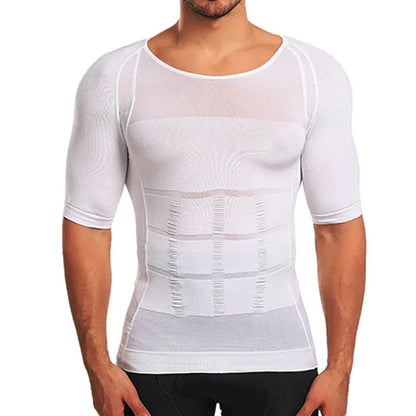 Mens Slimming Body Shaper Compression Shirt Tummy Control Slimmer Shapewear Gynecomastia Undershirt Posture Corrector Tops NovaCart