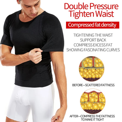 Men Slimming Body Shaper Compression Shirt Gynecomastia Slim Shapewear Belly Shapers Tummy Reducing Tops Waist Trainer Shapewear NovaCart
