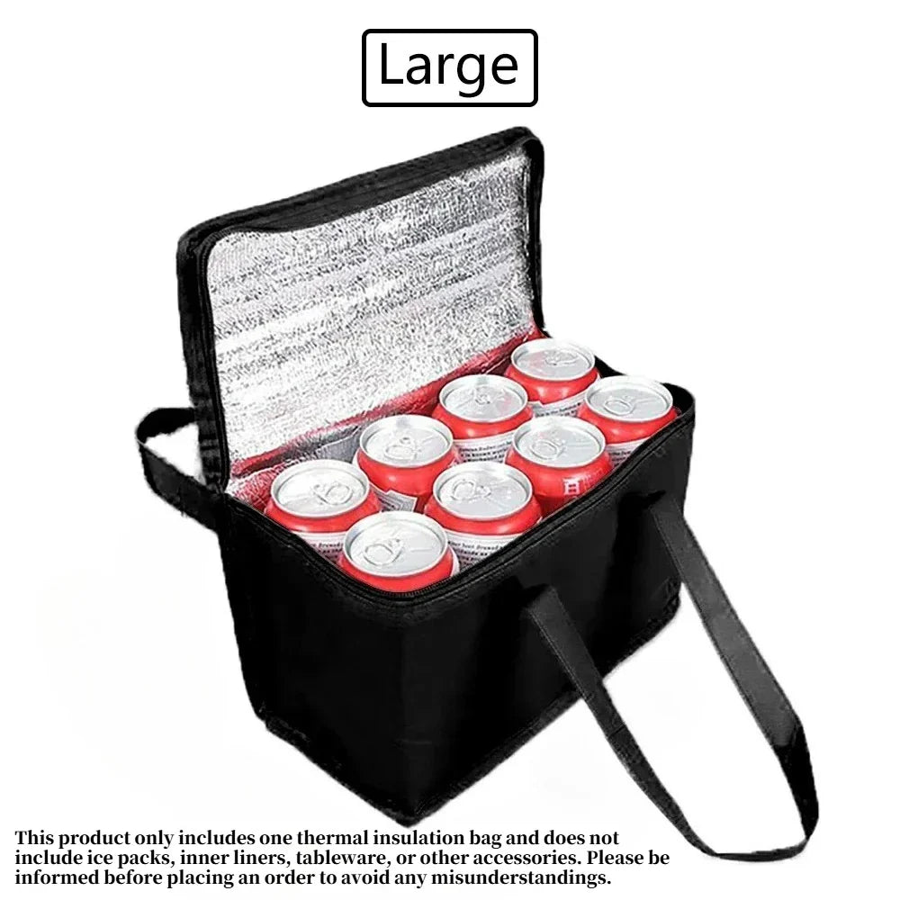 Foldable Insulated Lunch Cooler Bag Portable Thermal Food & Drink Carrier for Picnic Work Beer Delivery Pi-Mart