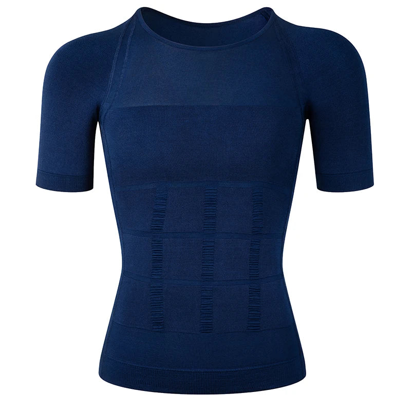Mens Compression Shirt Undershirt Slimming Tank Top Workout Vest Abs Abdomen Slim Body Shaper NovaCart