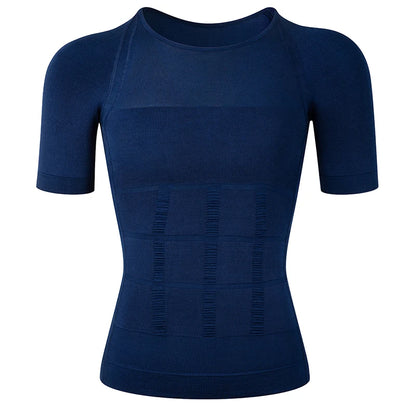 Mens Compression Shirt Undershirt Slimming Tank Top Workout Vest Abs Abdomen Slim Body Shaper NovaCart