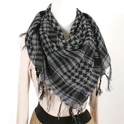 Fashion Military Fashion Lightweight Army Plaid Scarf Unisex Tactical Arab Scarf To Keep Warm Pi-Mart