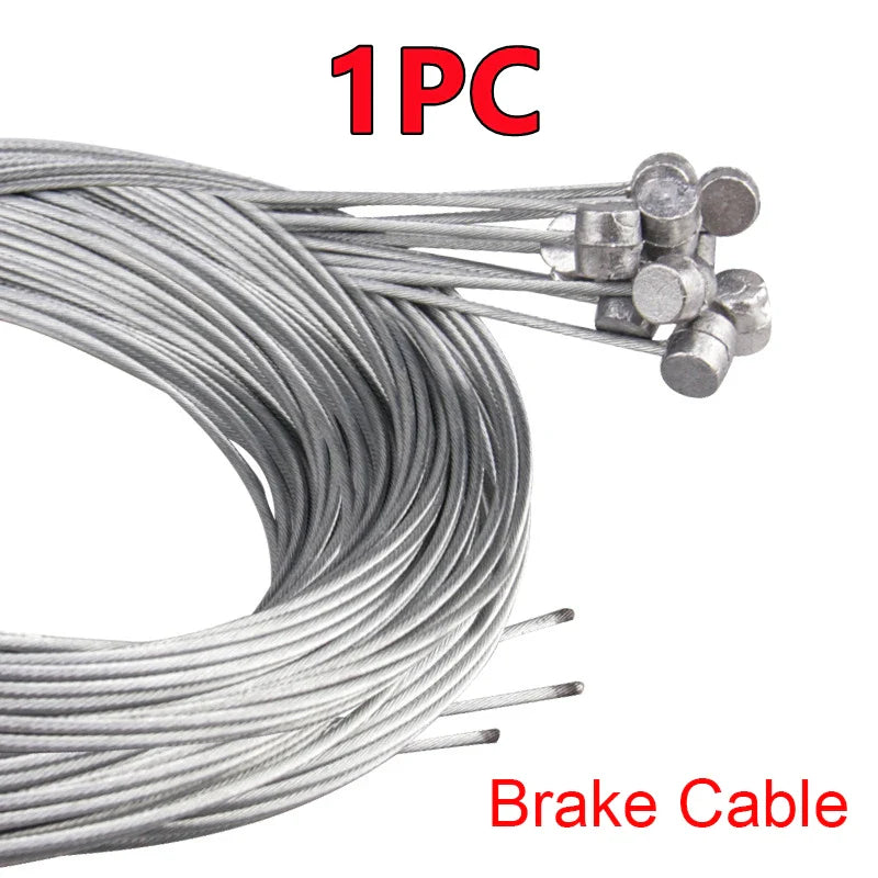 10/5/3/1PC 2M MTB Bicycle Brake Line Bicycle Speed Line Fixed Gear Shifter Gear Brake Cable Set Core Inner Wire MTB Road Bike Pi-Mart