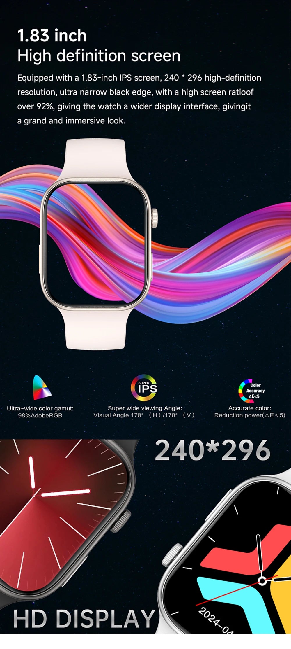 2026 Smart Watch 1.83" HD Screen Bluetooth Call Heart Rate Monitoring 120+ Sports Modes Waterproof for Men Woman Smartwatch Gift NovaCart