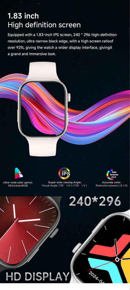 2026 Smart Watch 1.83" HD Screen Bluetooth Call Heart Rate Monitoring 120+ Sports Modes Waterproof for Men Woman Smartwatch Gift NovaCart