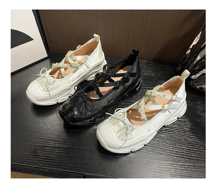 Design Summer New Round Toe Women Flats Fashion Loafers Shallow Mary Jane Shoes Soft Casual Ballet Shoes Slingback Shoes NovaCart