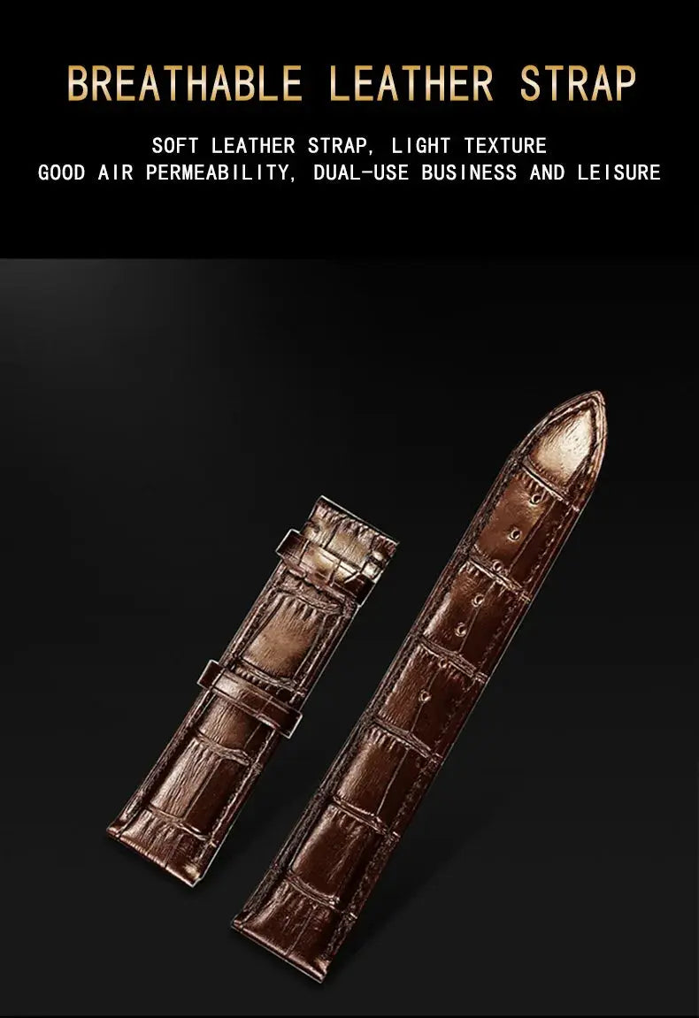 BINBOND Top Luxury Brand Fashion Watch For Men Waterproof Clock Man Date Quartz Wrist Watches Leather Strap Business Man Watch NovaCart