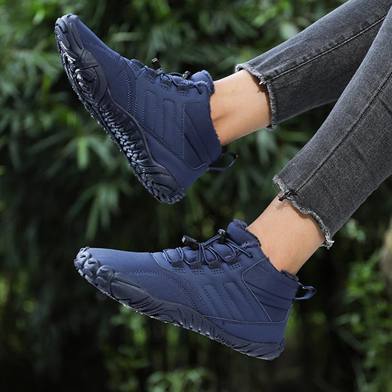 Snow Boots Men Winter Shoes Barefoot Ankle Boots 36-46 Couple Snow Shoes Outdoor Hiking Shoes Fur Warm Plush Boots NovaCart