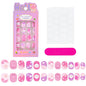 24Pcs/box Kids nails for Girl Cartoon Pattern False Nail Cute Child Fake Nails Tips Kawaii Acrylic Artificial Press on Nail+Tool NovaCart