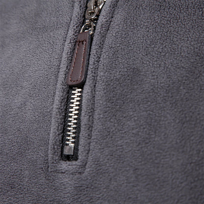 AIOPESON Brand Quality Thicken Warm Fleece Jacket for Men Zipper Neck Pullover Men's Sweatshirt Soft Shell Mens Jacket NovaCart